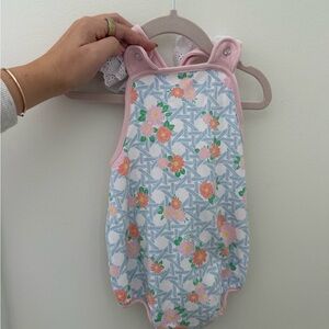 Floral Patterned Kids Romper